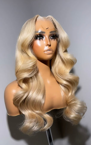 Ash blonde frontal wig